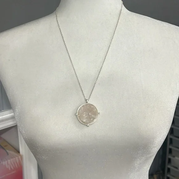 Lucky Brand Silver Pendant Necklace 22” 22 inches - Picture 4 of 6